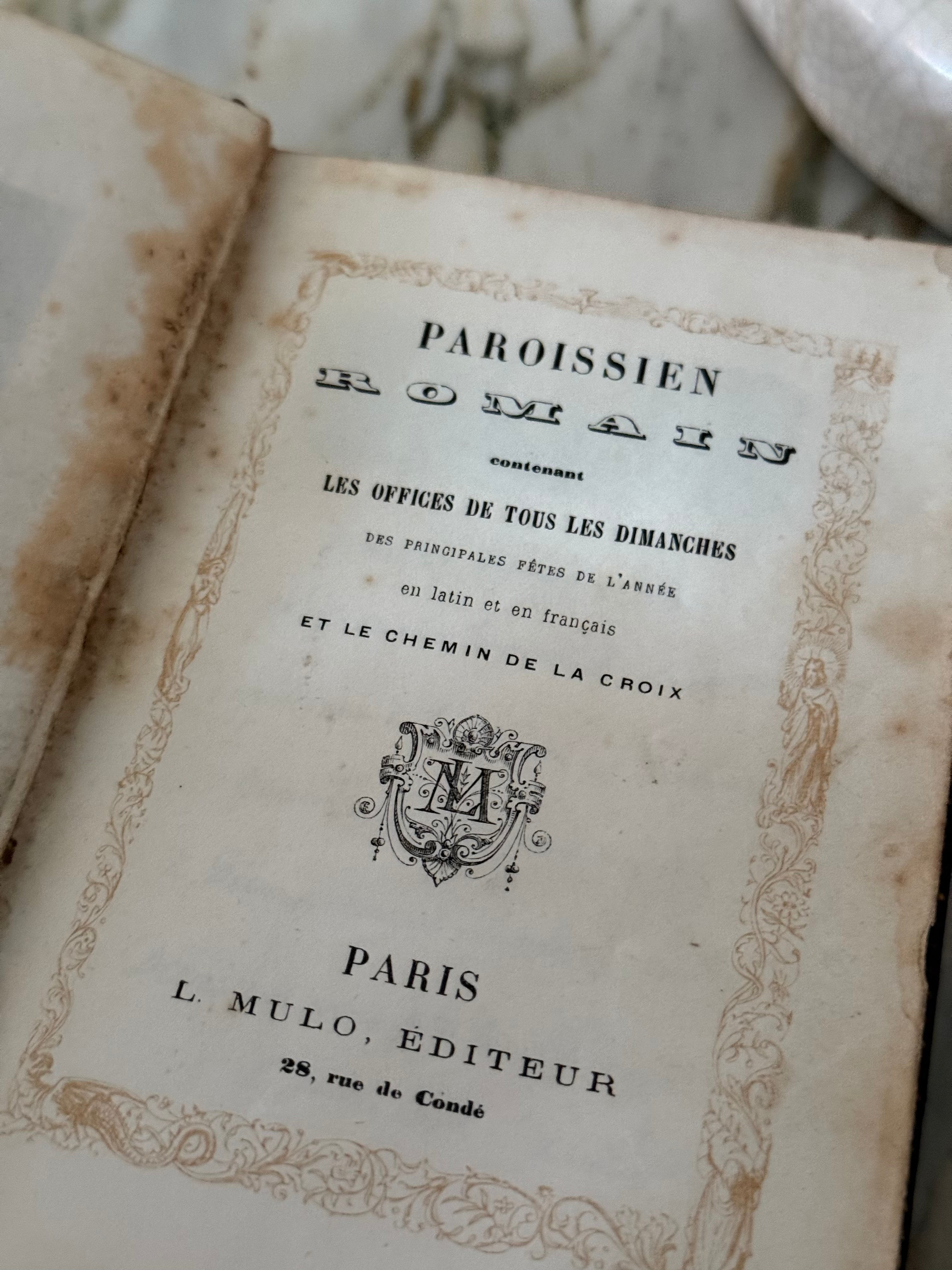 1873 | Paroissien Romain | Catholic Parishioners book for the Roman Rite