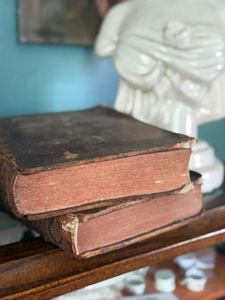 Antique French Folio – Histoire Ecclésiastique, c. 1750s–1770s, Leather-Bound