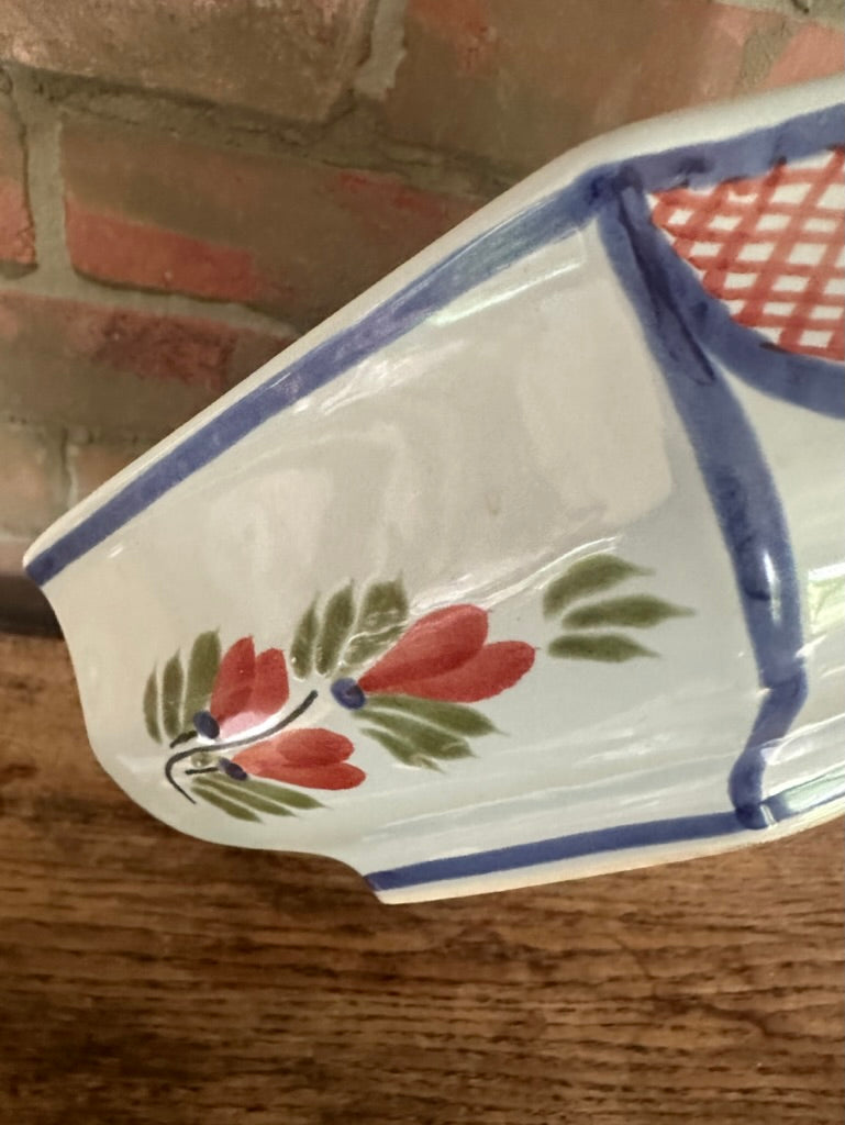 GORGEOUS Large Quimper Tureen/Casserole | Minstrel Blue | Signed