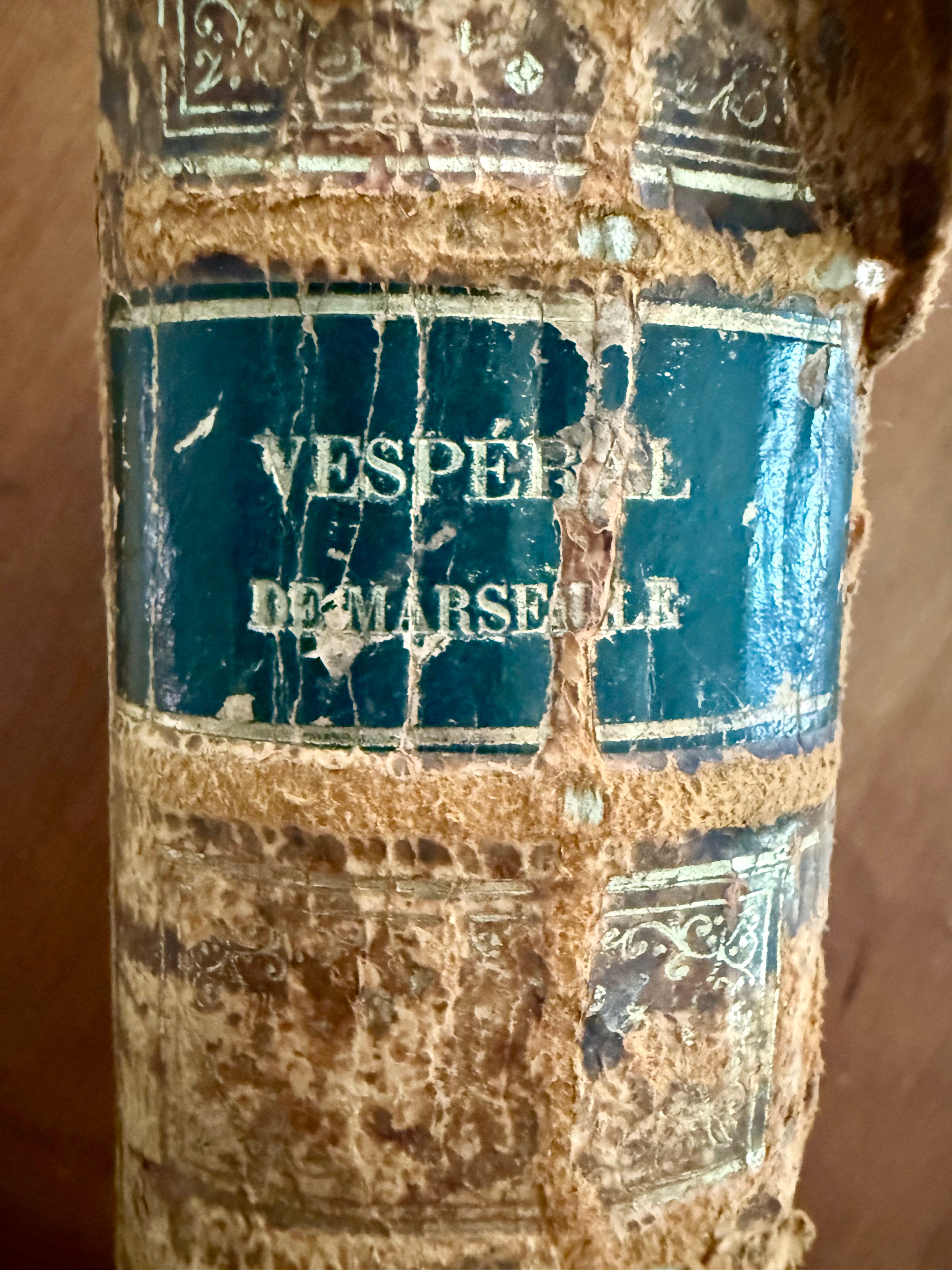 Antique French Liturgical Book – Vesperal Romain, Marseille Edition, c. 1880–1900