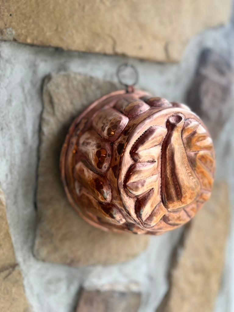 Antique French Copper Pear Mold — 19th Century Charm