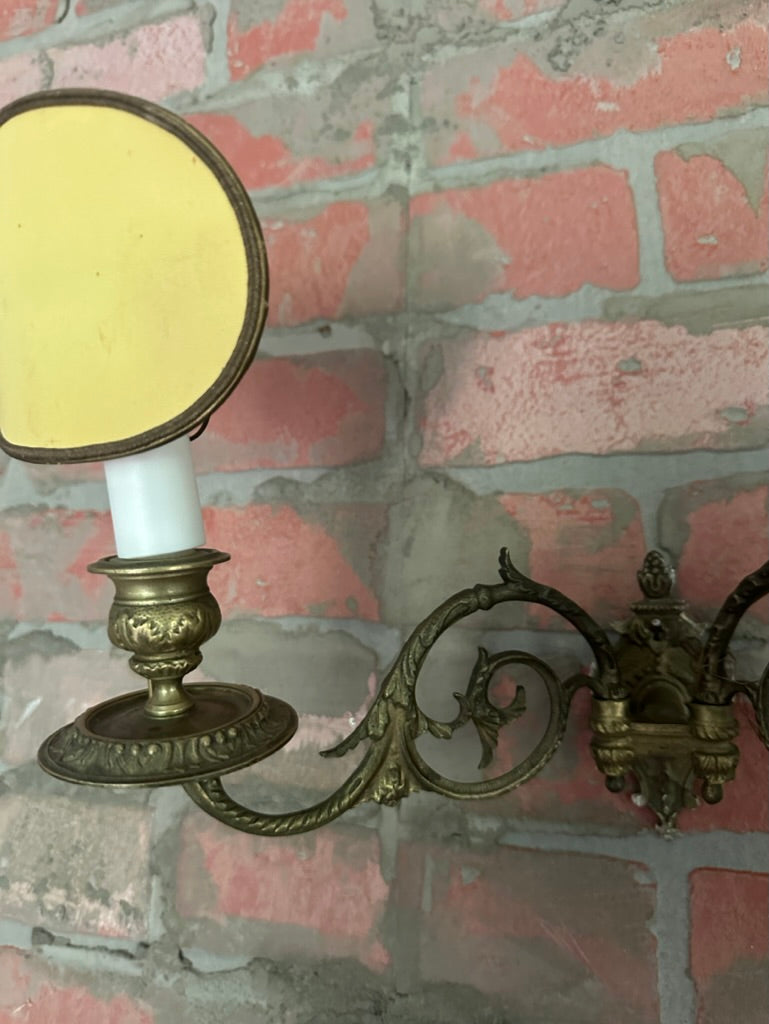 Antique French Sconce REWIRED | WITH SHADES