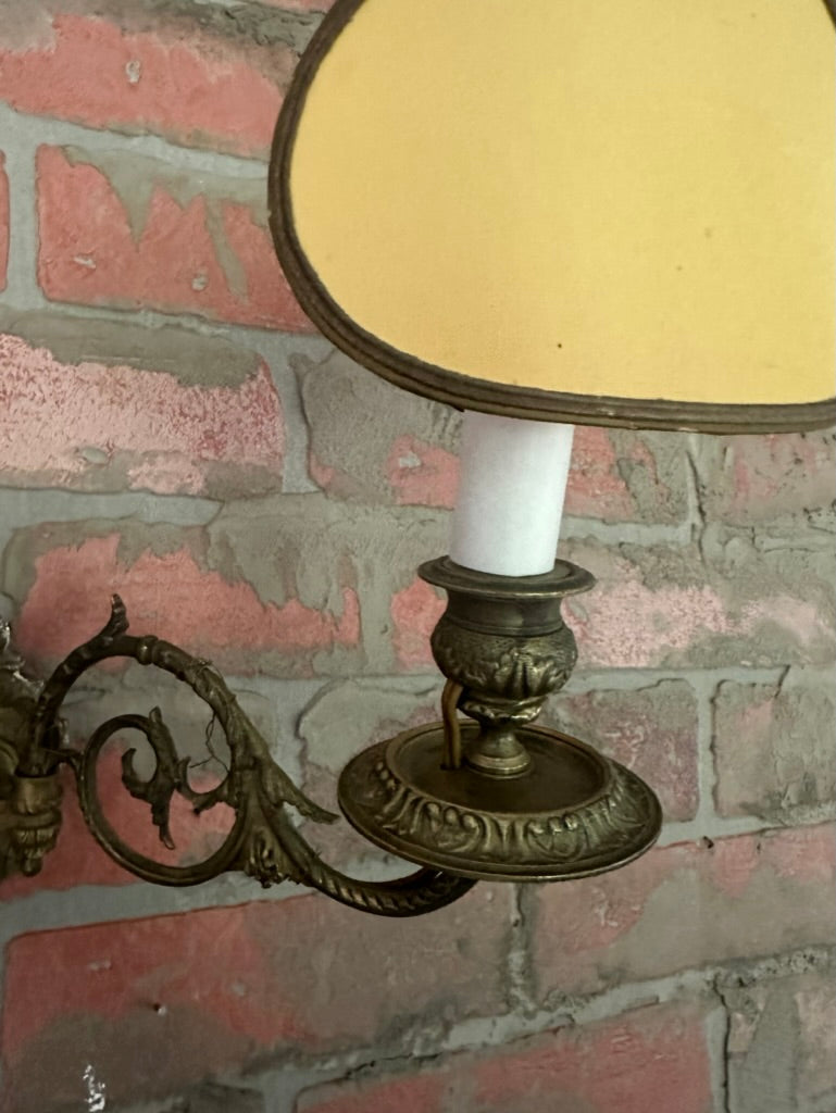 Antique French Sconce REWIRED | WITH SHADES
