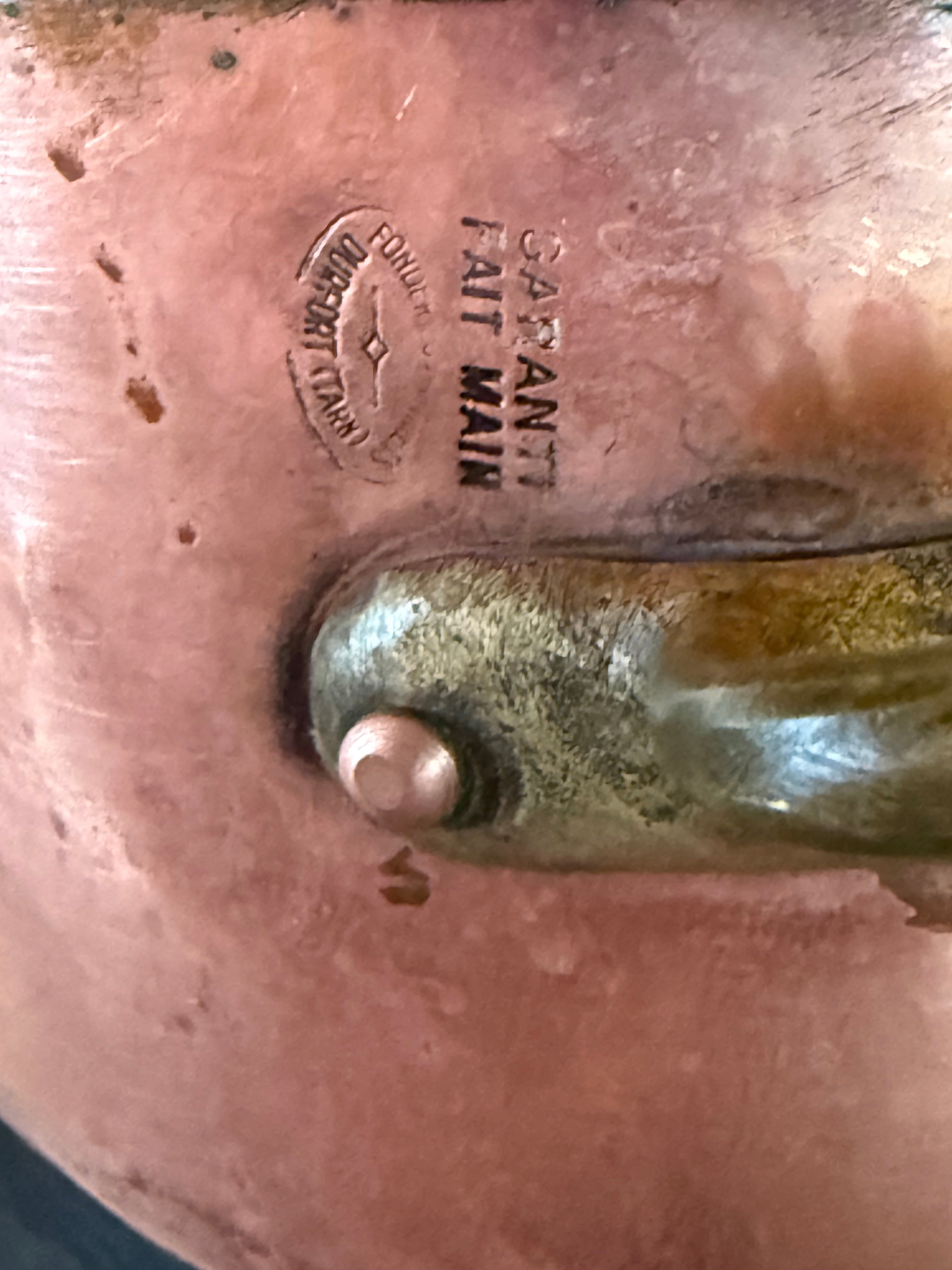 Vintage French Copper Casserole – 10” Stamped & Handcrafted