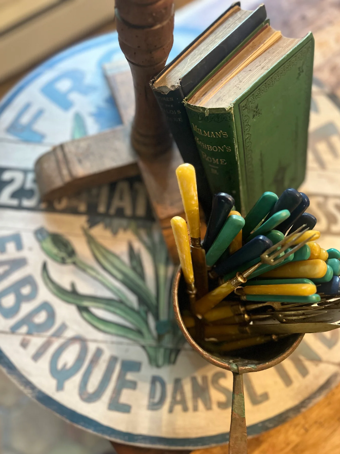 Fromage Collection – 15” French Vintage Lazy Susans & Wall Art