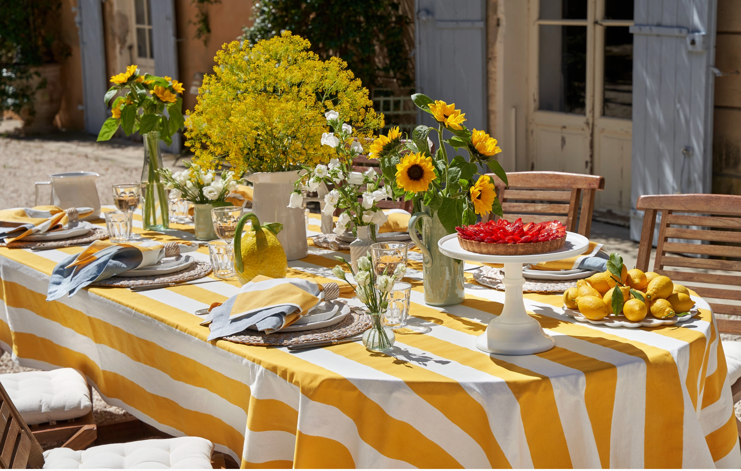 St. Tropez Stripes | French Tablecloth