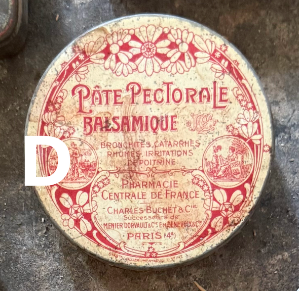 Vintage French Candy & Pharmacy Tins – Decorative Collectibles, Early–Mid 20th Century