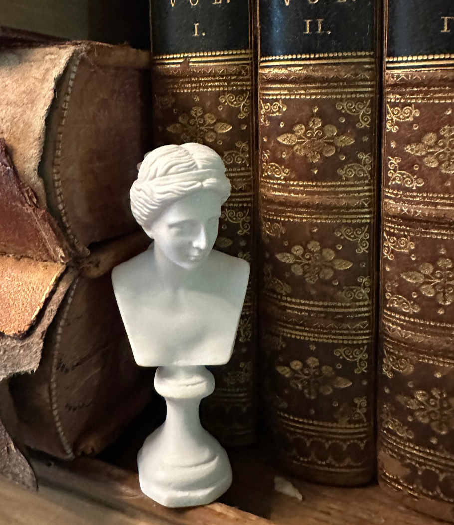 Miniature Classical Busts – Athena & Girl with Harp