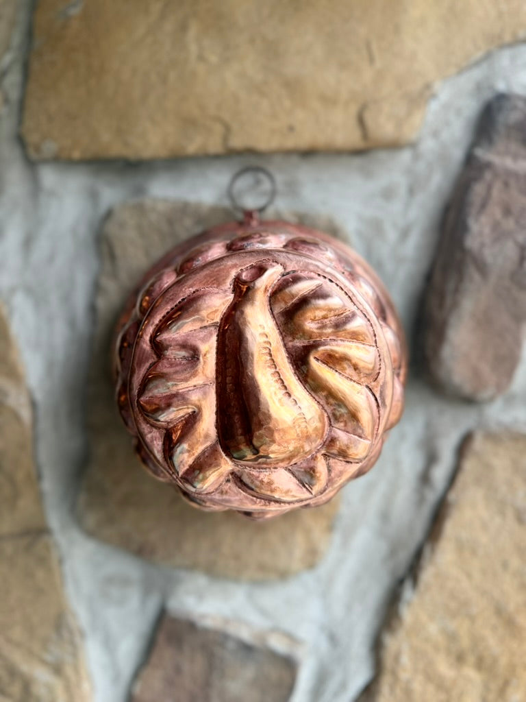 Antique French Copper Pear Mold — 19th Century Charm