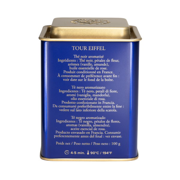 Tour Eiffel Tin - Bulk Black Tea, Vanilla, Almond, Rose