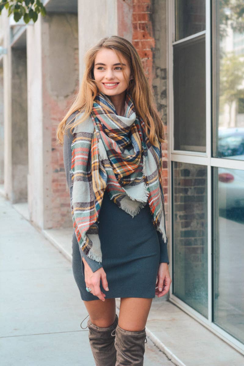 The Countryside Plaid | Oversized Blanket Scarf
