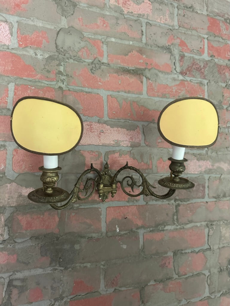 Antique French Sconce REWIRED | WITH SHADES