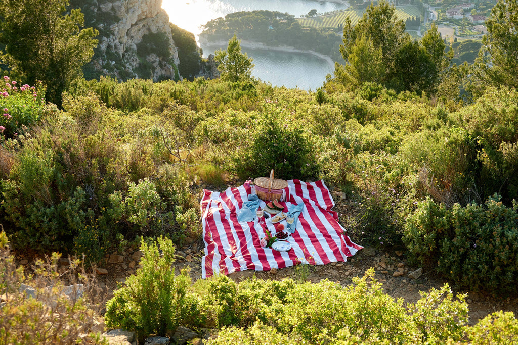 St. Tropez Red Stripes | French Tablecloth