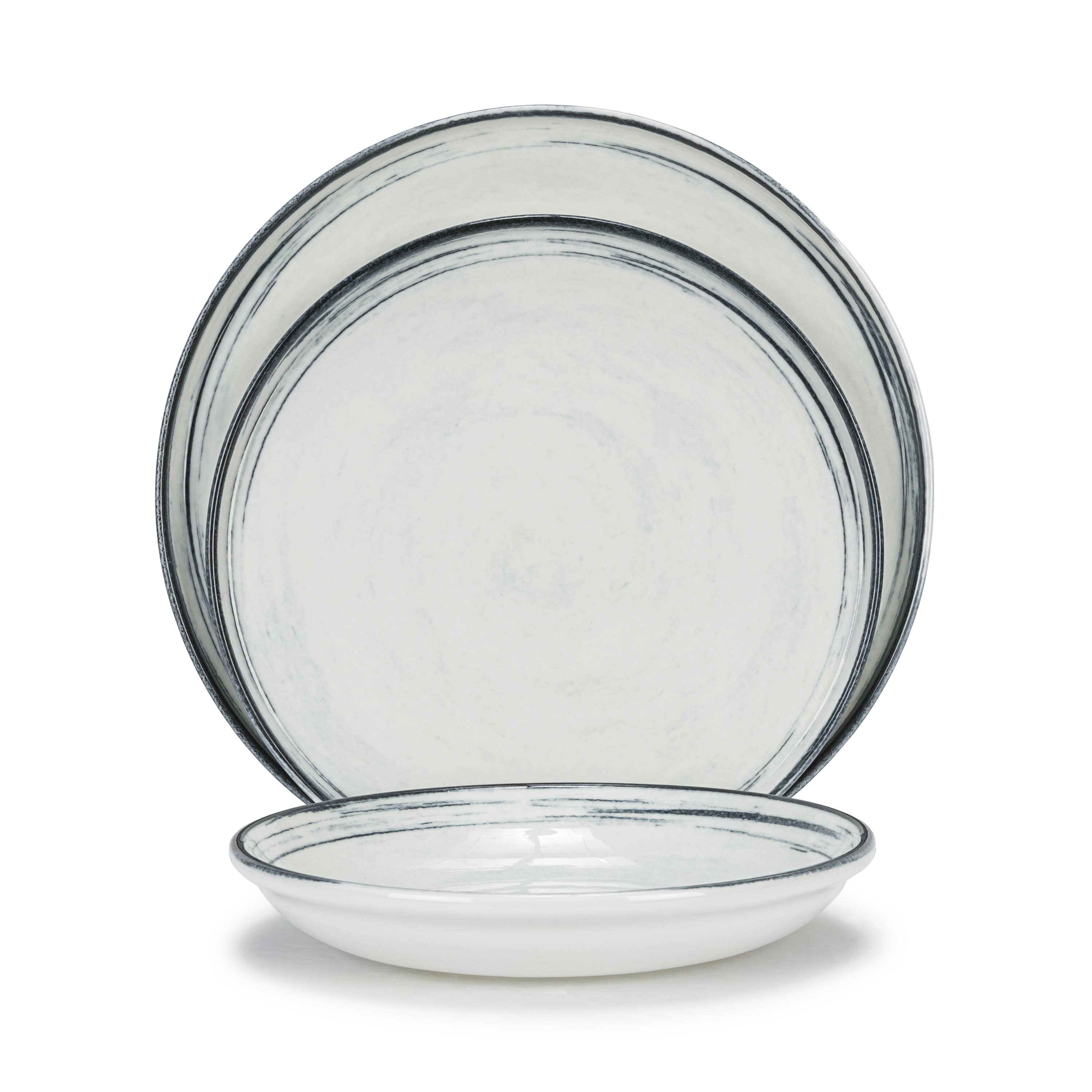 French Home, Water's Edge, Porcelain 12-Piece Dinnerware Set