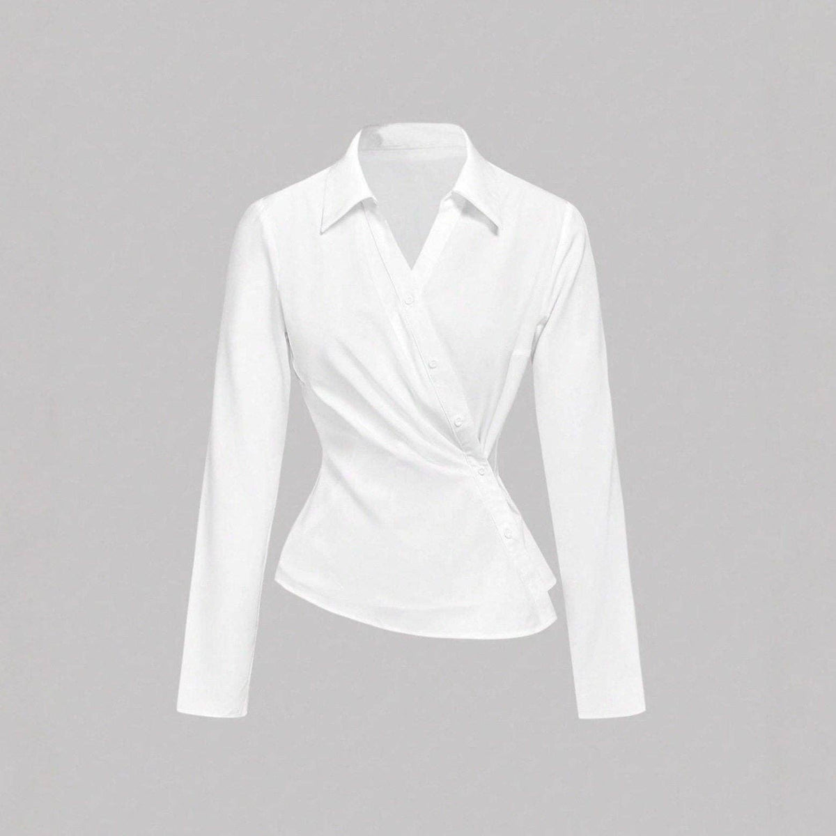 Classic White Blouse - The Camille Shirt, Blanc