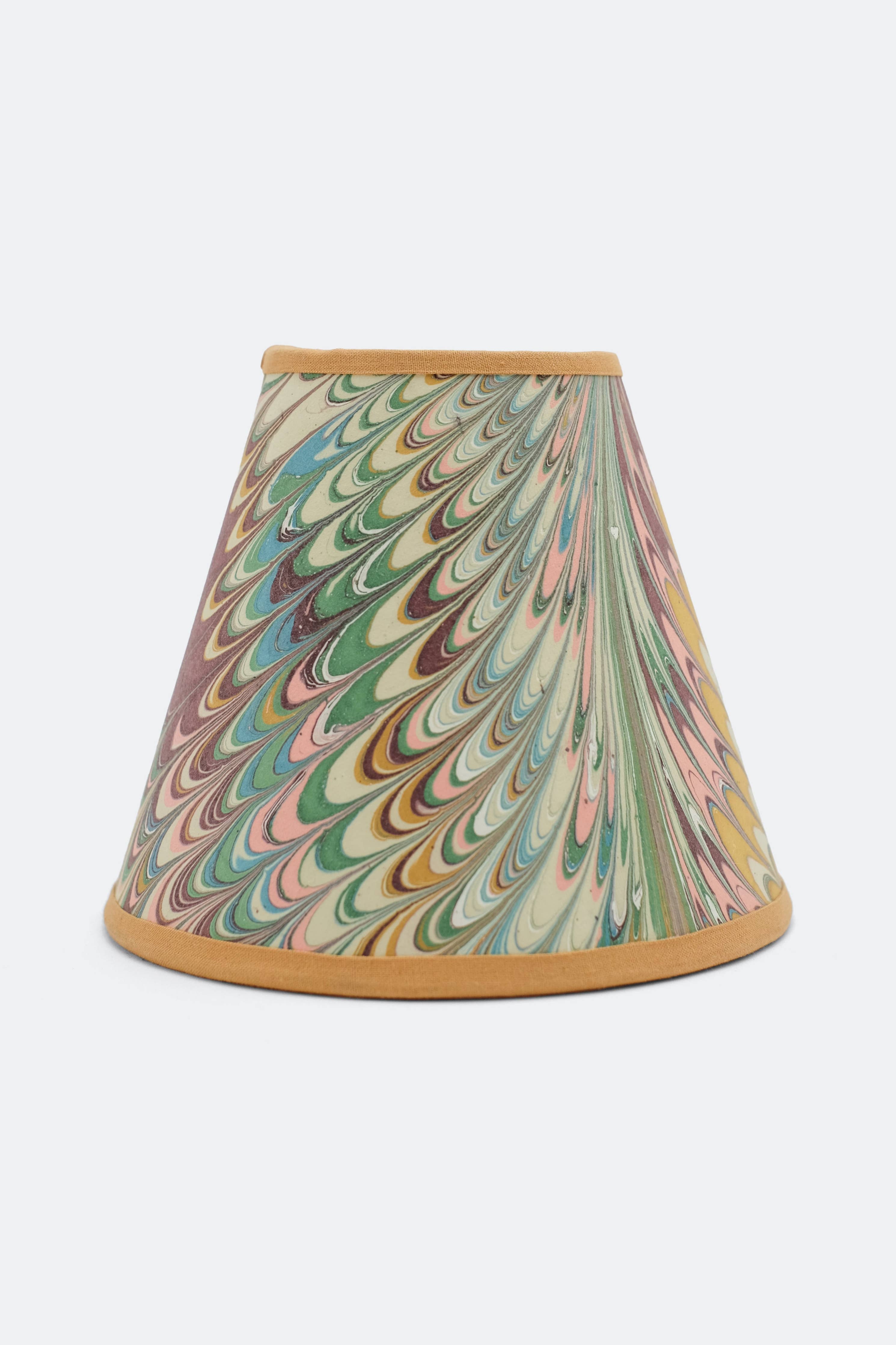6" Clip On Chandelier Sconce Lampshade — Hand-Marbled Flat