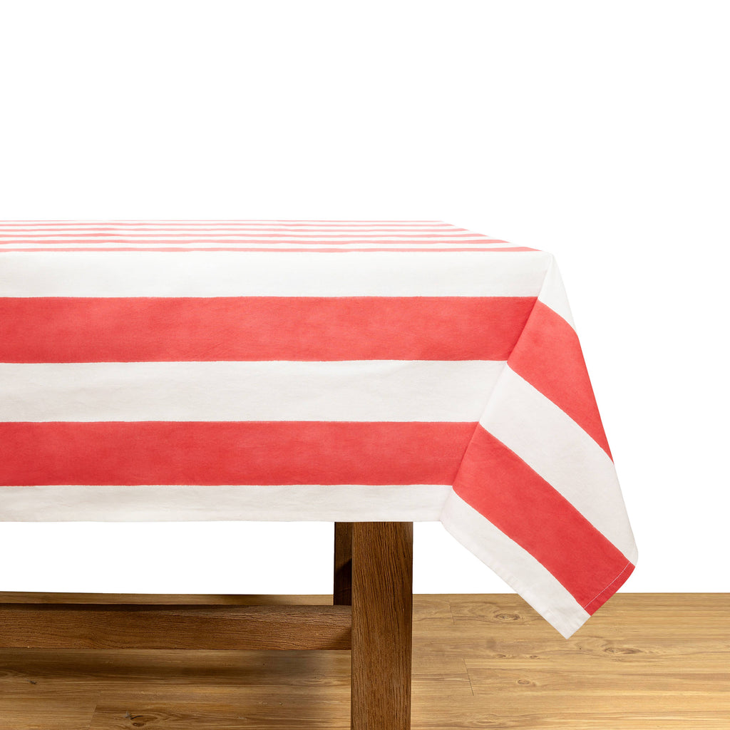St. Tropez Red Stripes | French Tablecloth
