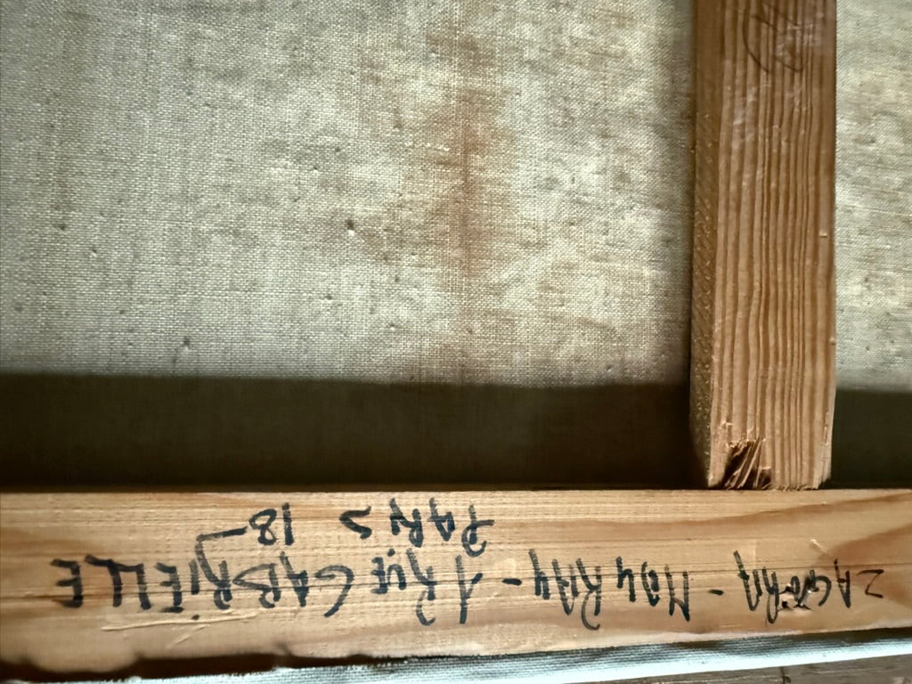 “Montmartre en Fleurs” – Mid-Century Textural Paris Painting