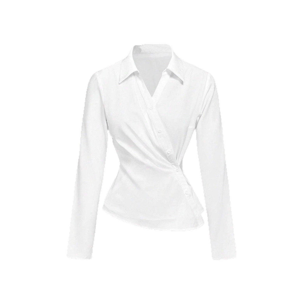 Classic White Blouse - The Camille Shirt, Blanc