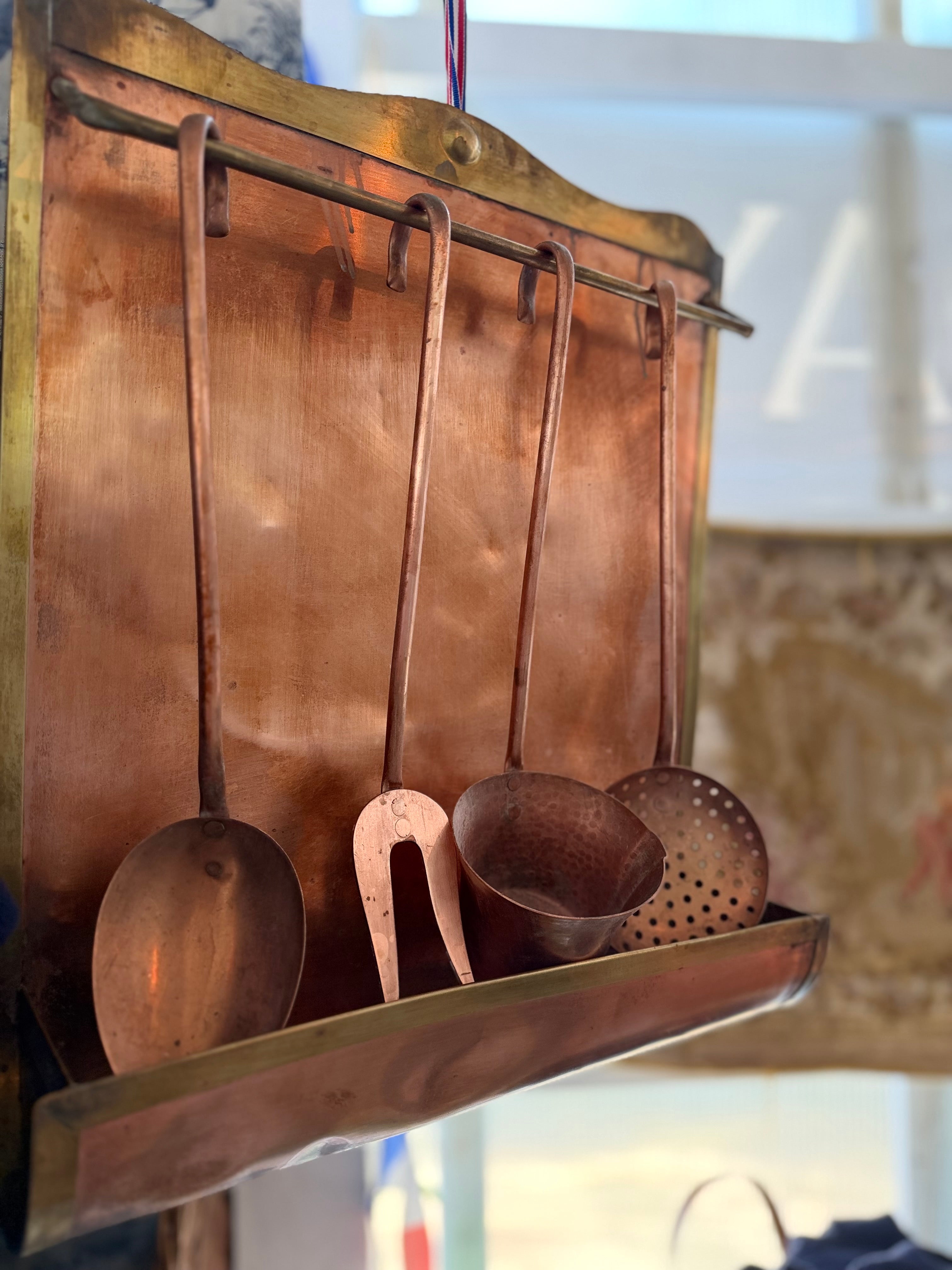 Antique Brass & Copper Utisel Rack