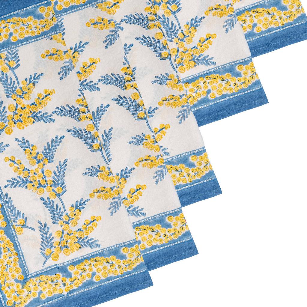 Mimosa Blue/Yellow Napkins 19x19 - Set of 6