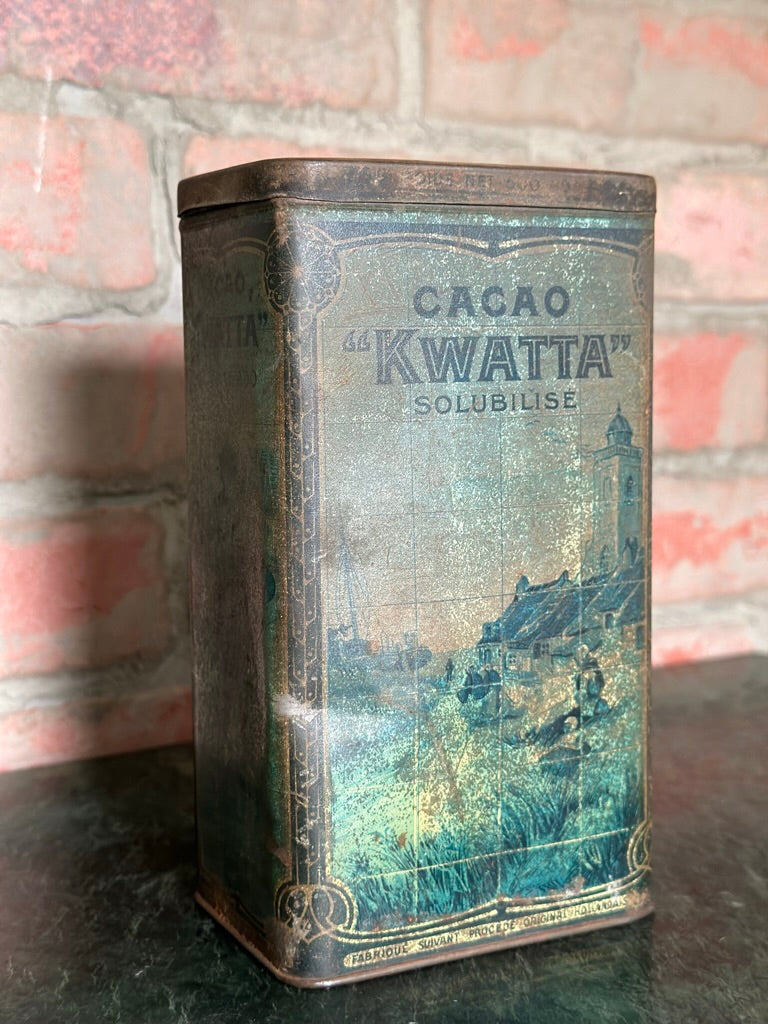 Antique Kwatta Cacao Cocoa Tin | Dutch