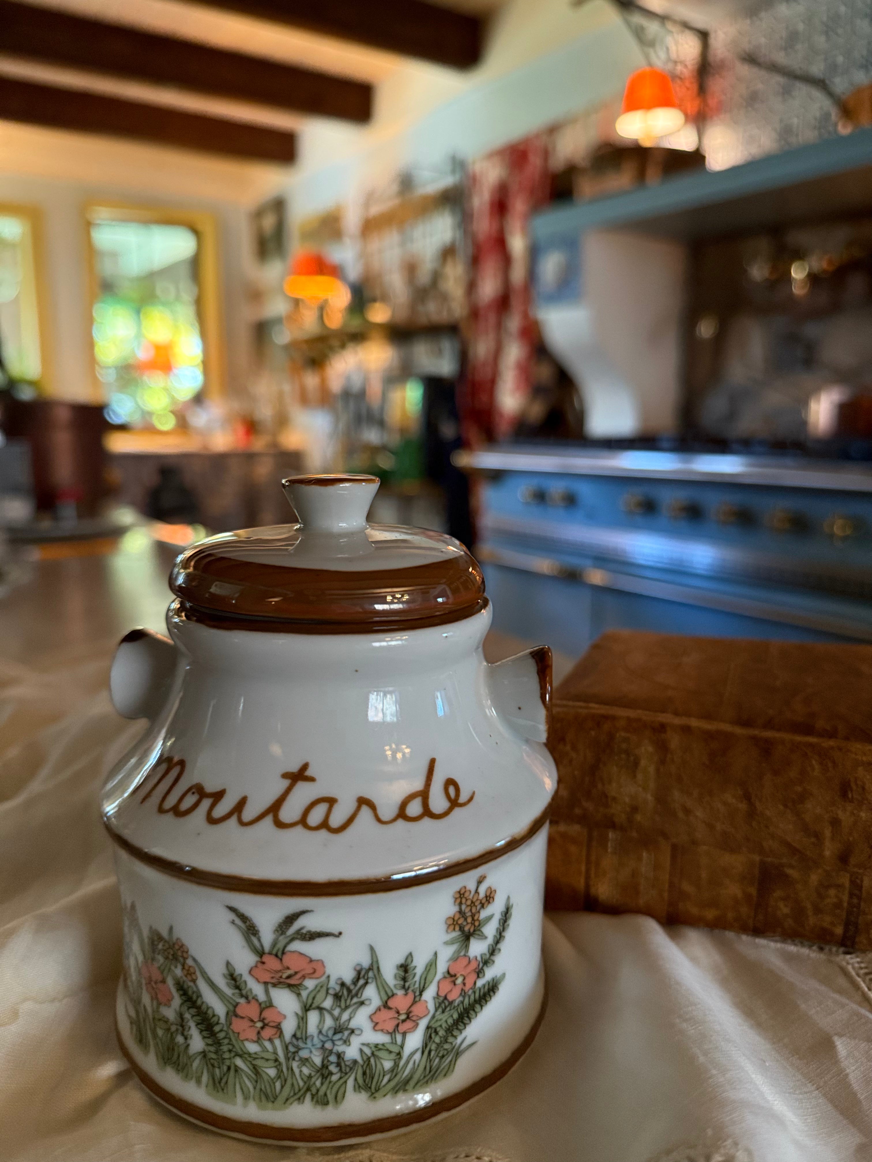Large Mustard Pot Porcelain