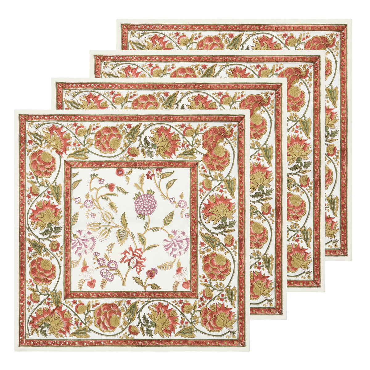 Thanksgiving Louise Napkins Multicolor - Set of 4