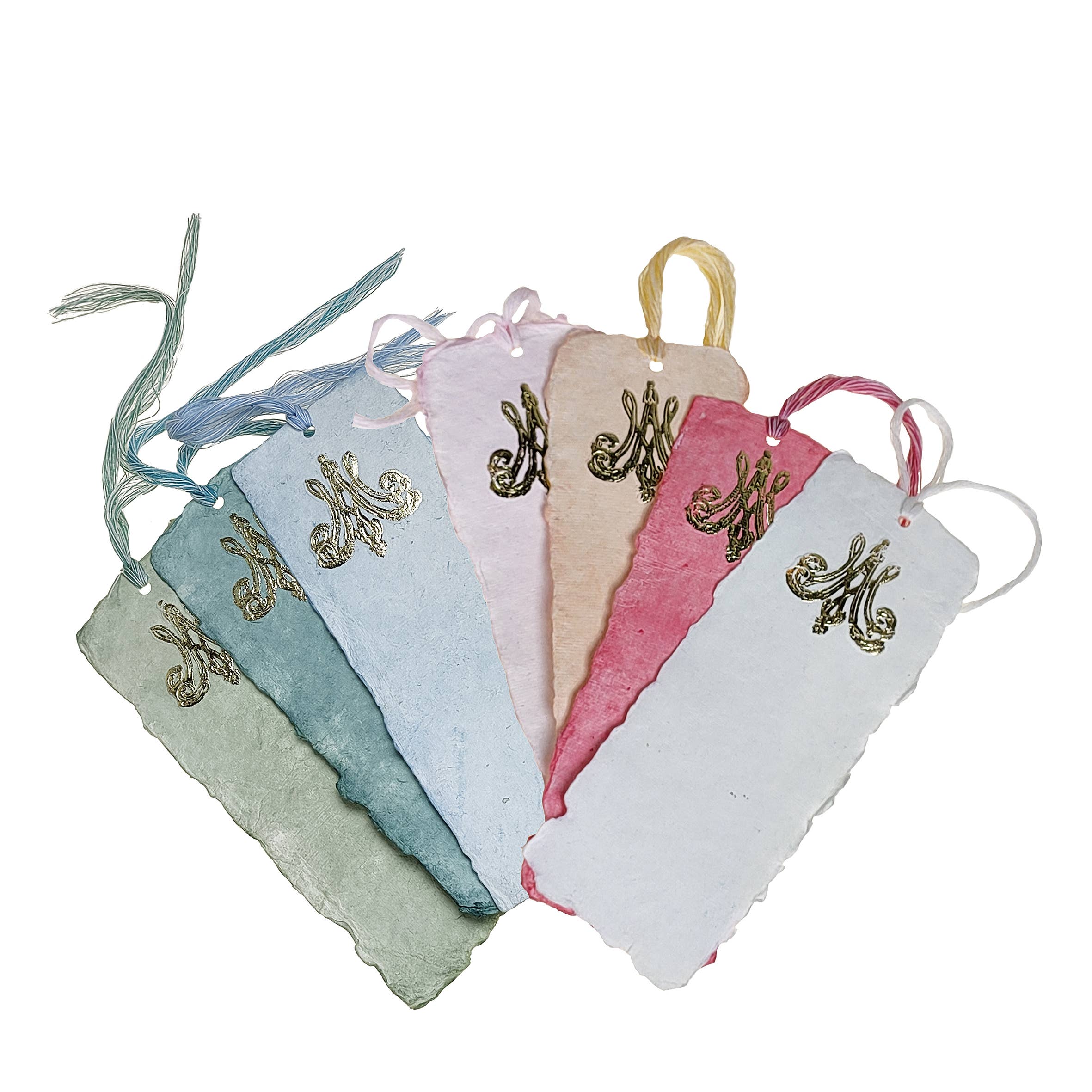 Marie Antoinette gold monogram parchment paper bookmark