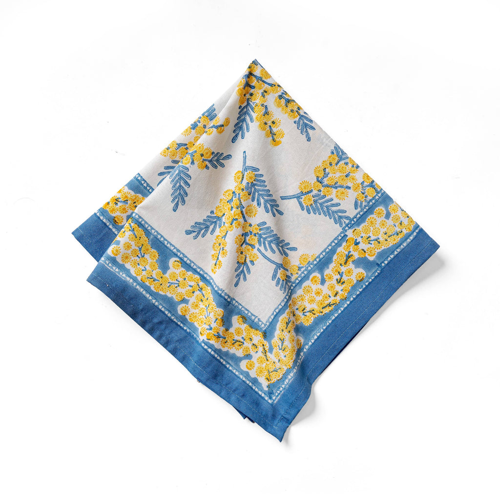 Mimosa Blue/Yellow Napkins 19x19 - Set of 6