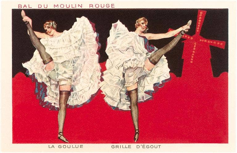 Sticker AP-95 Can-Can Girls at Moulin Rouge