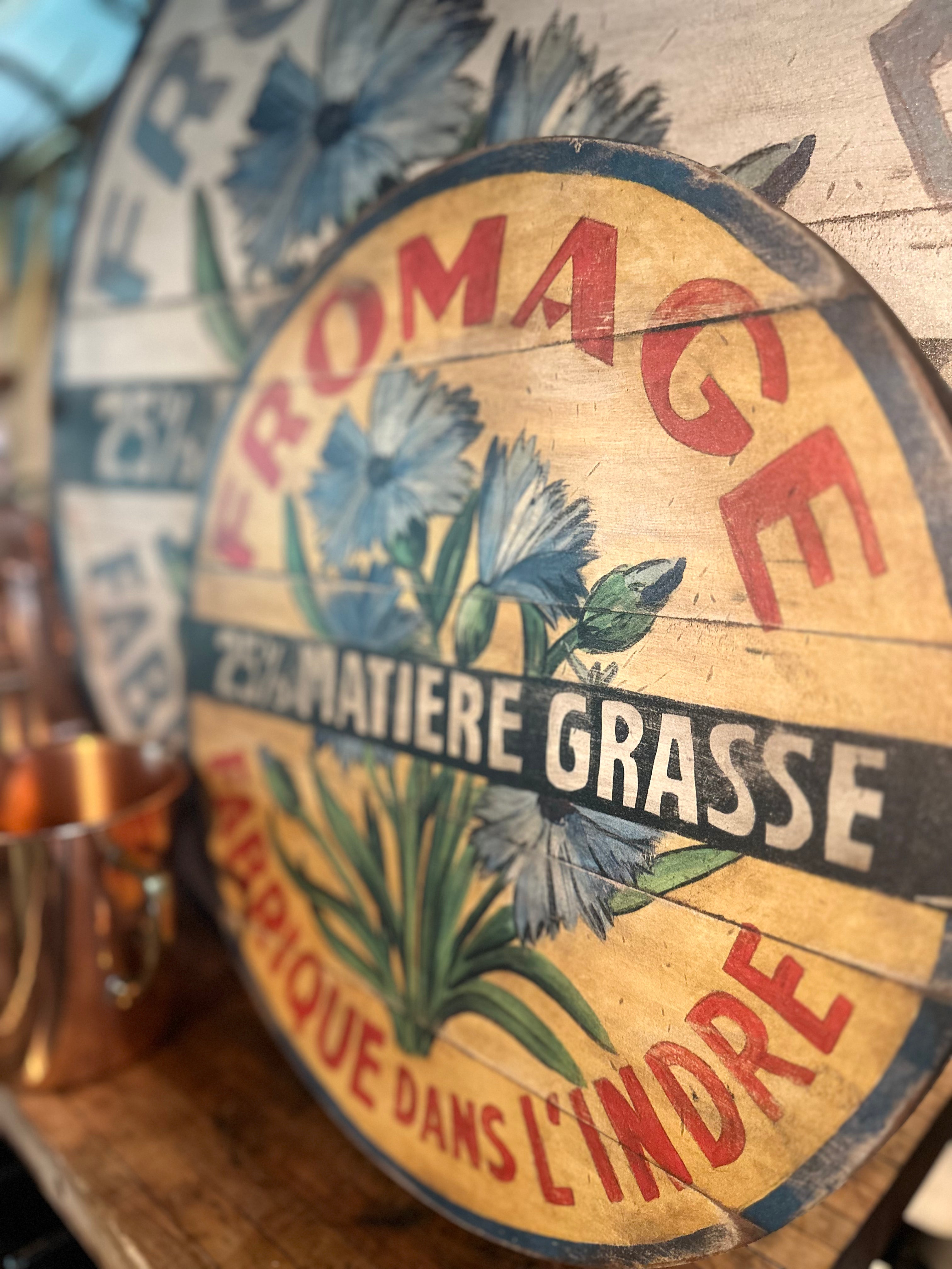 Fromage Collection – 15” French Vintage Lazy Susans & Wall Art