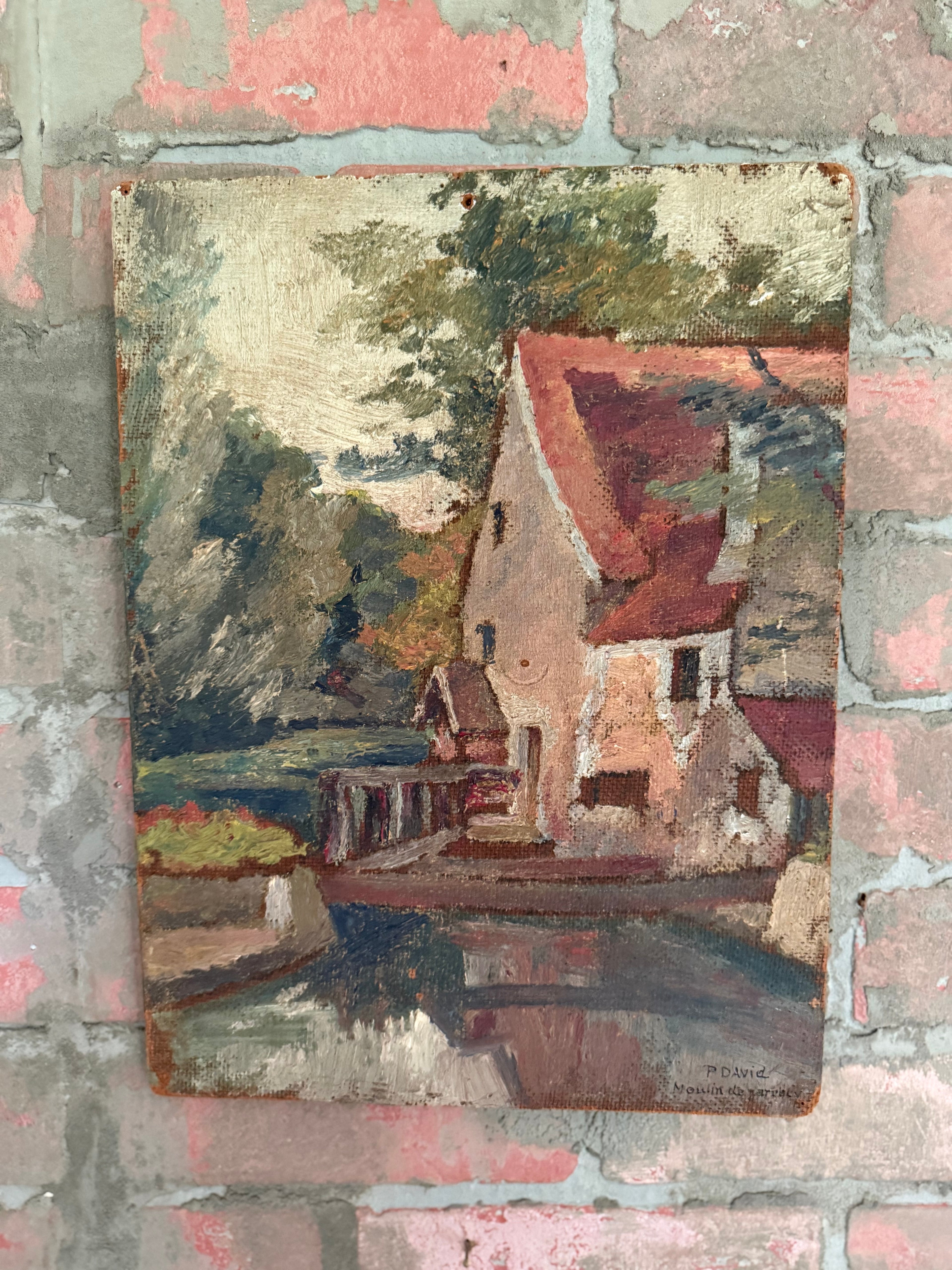 Moulin de l’Arche  Oil on Canvas — Signed P. David