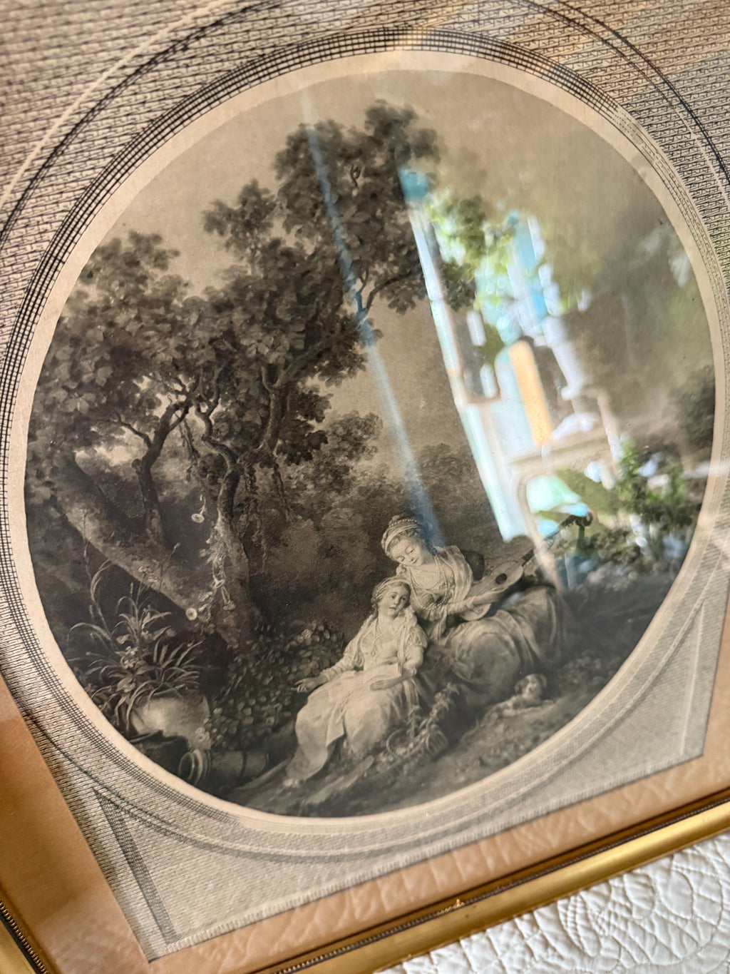 19th-Century French Engraving — “La Musique Pastorale”