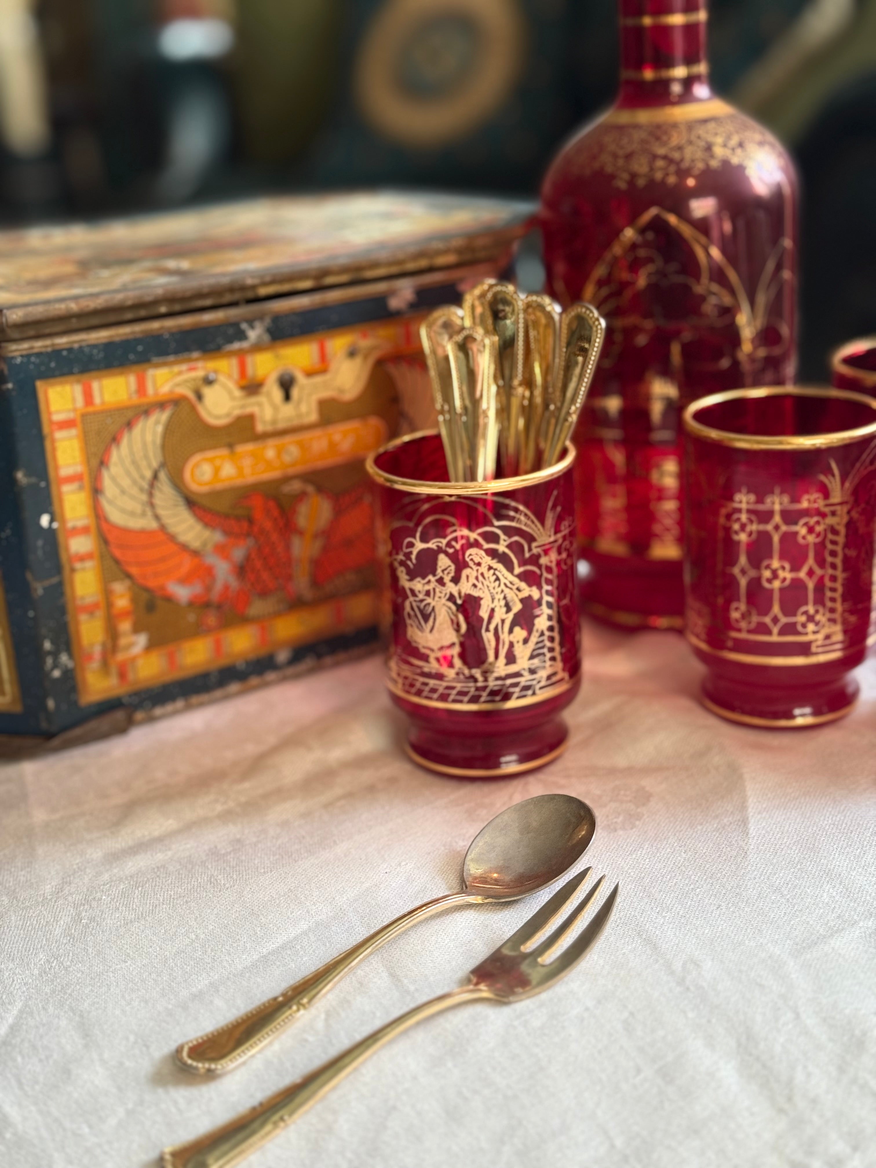 French Gold-Toned Flatware | 9 Pieces