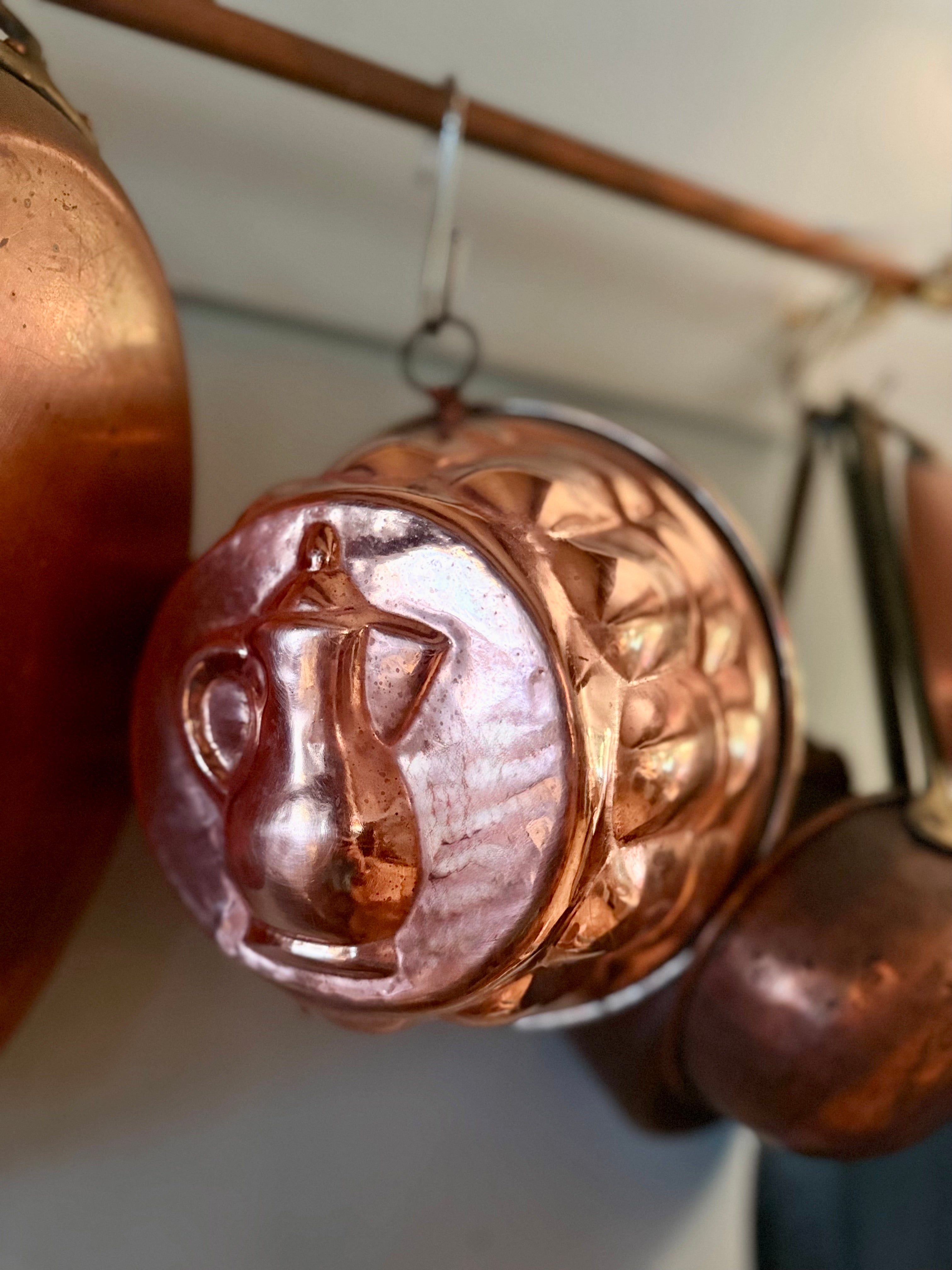 Vintage French Copper Mold | “Cafetière” Design | 8.5" x 4.5" | Mid-20th Century