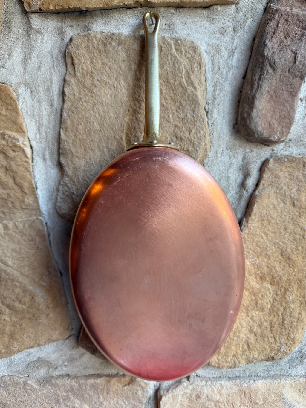 Vintage European Copper Sauté Pan — 12” x 7”, Tinned & Ready to Use