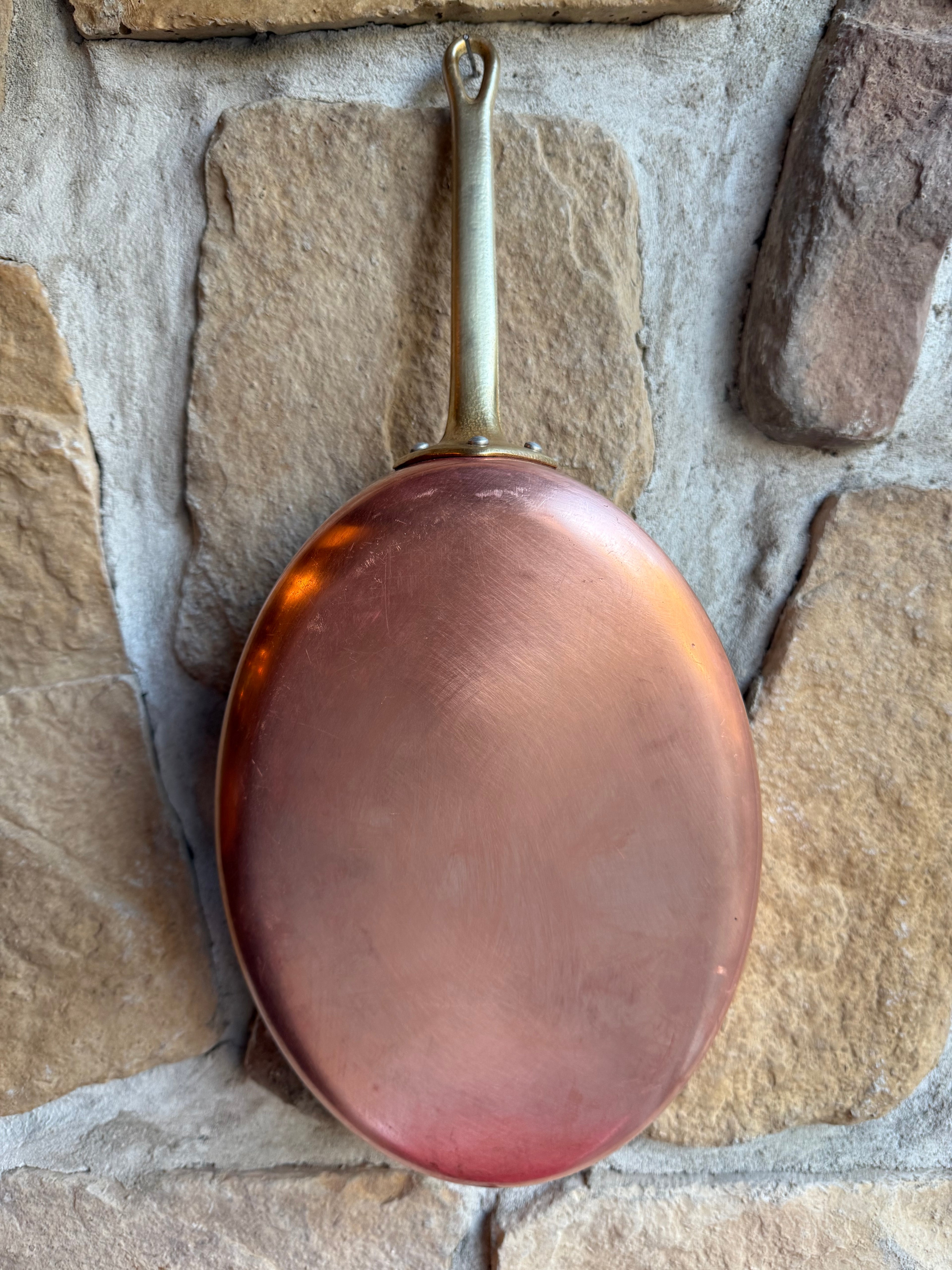 Vintage European Copper Sauté Pan — 12” x 7”, Tinned & Ready to Use