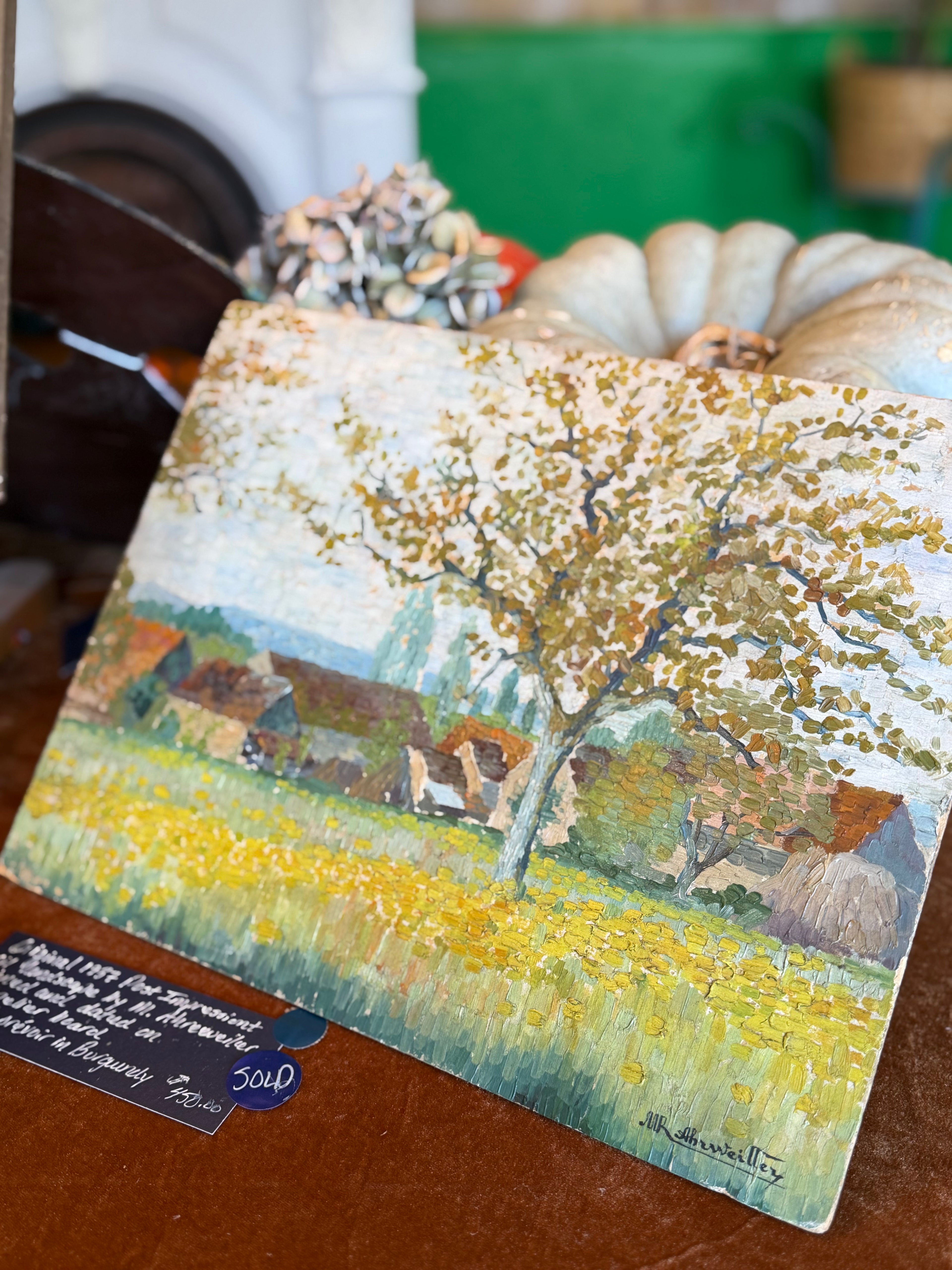 1937 Post Impressionist Autumnal Painting for Anne