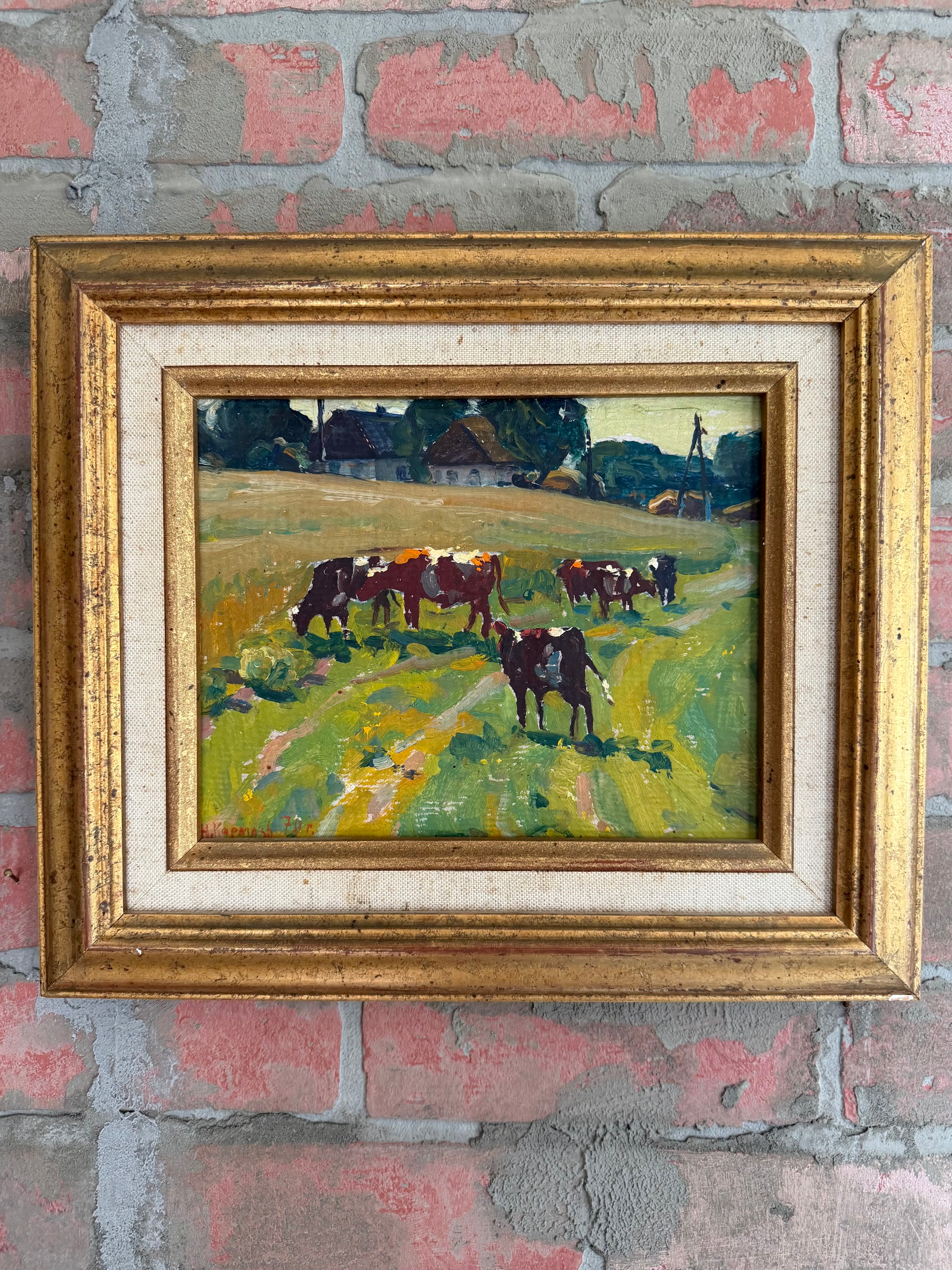 Vaches dans la Prairies, Nicolas Karmaz 1924