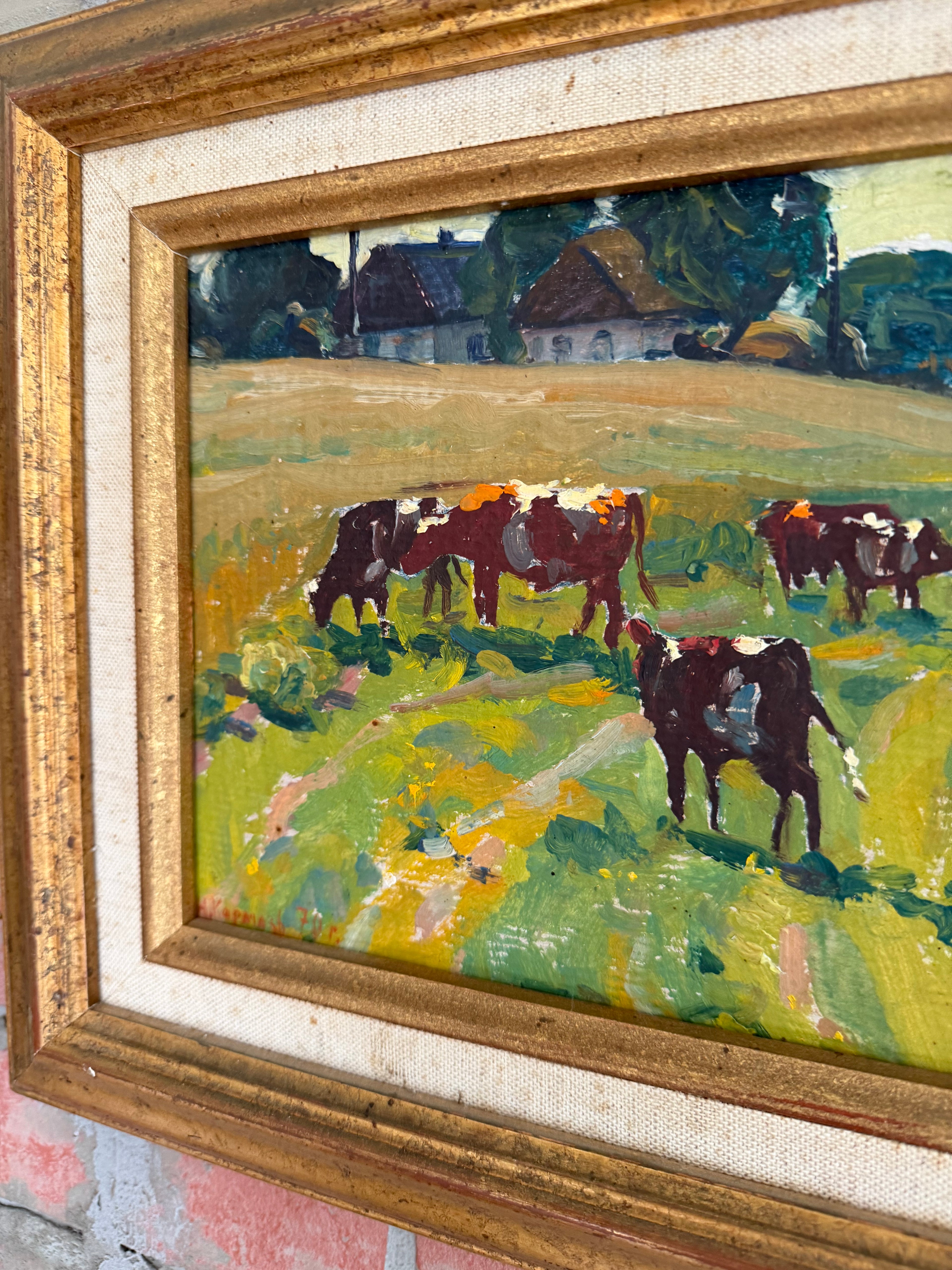 Vaches dans la Prairies, Nicolas Karmaz 1924