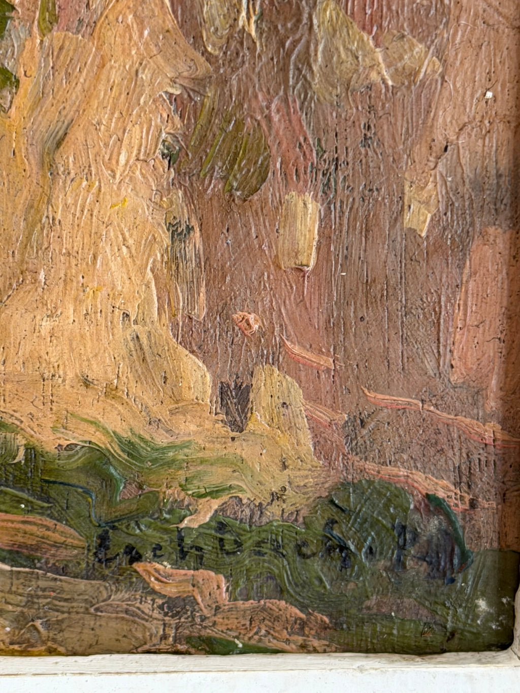 Sunlit French Village Path – Signed Paul André Eschbach