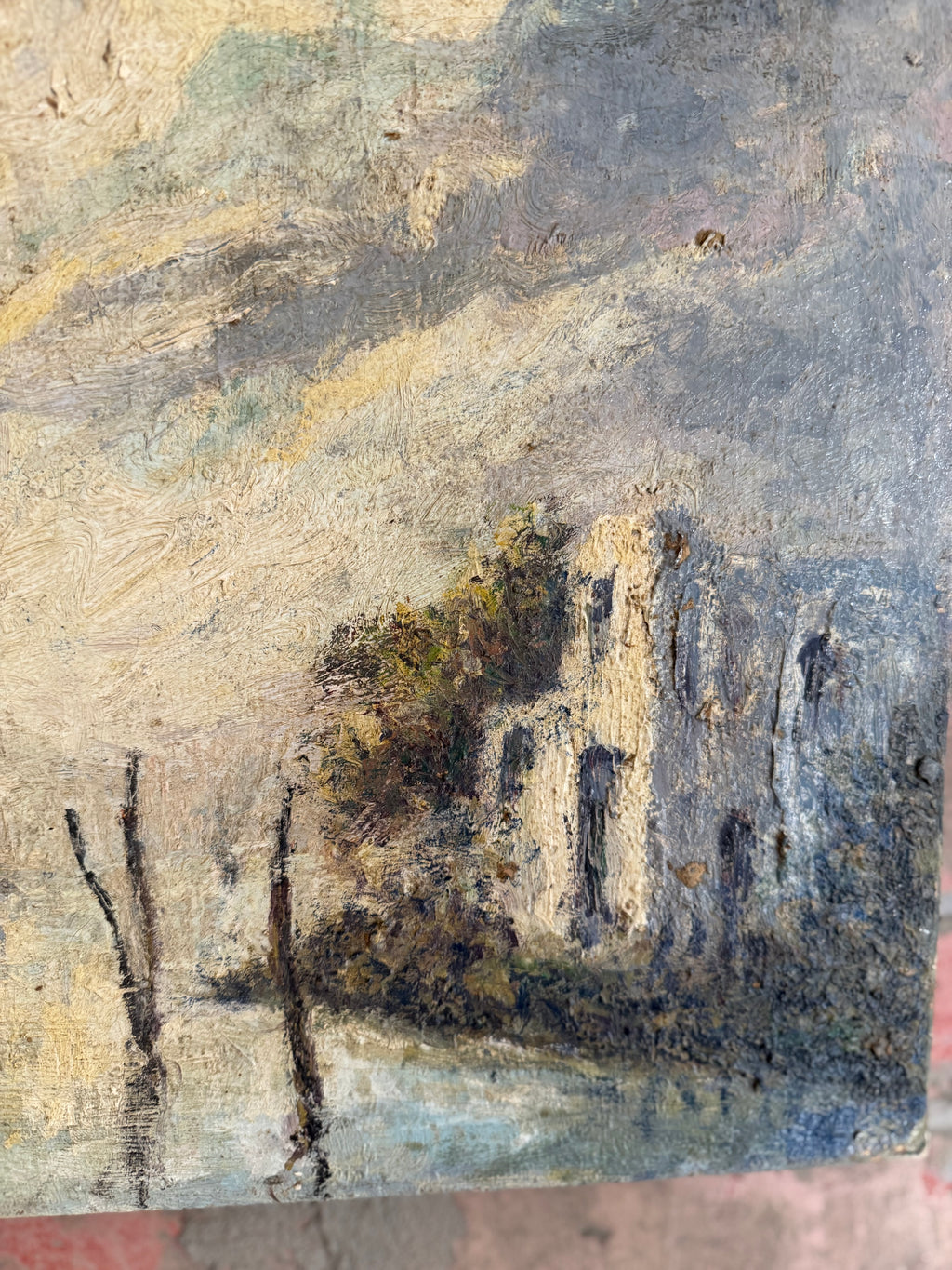 Antique French Landscape Oil Painting by Guérin Le Guay – Early 20th Century