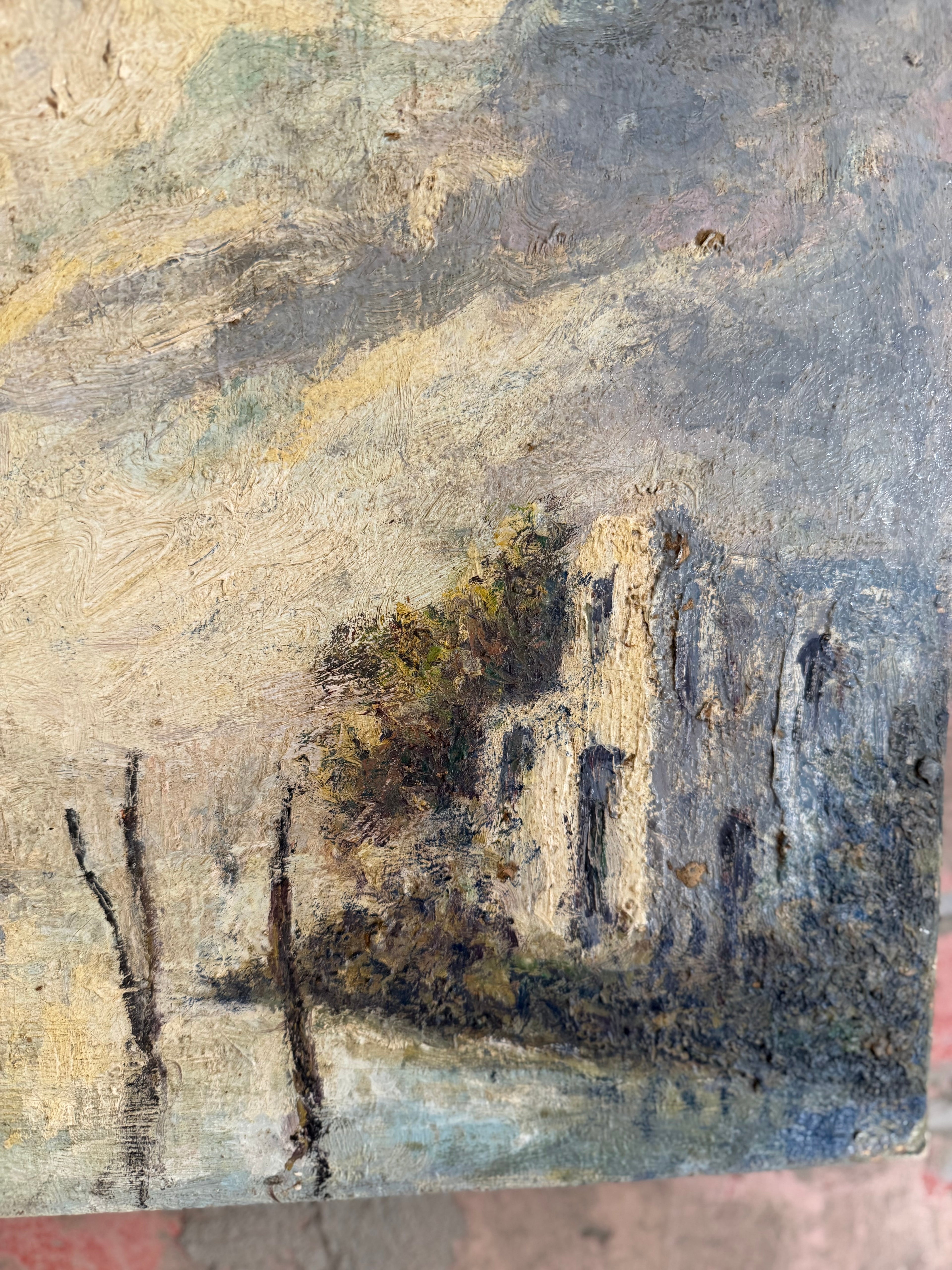 Antique French Landscape Oil Painting by Guérin Le Guay – Early 20th Century