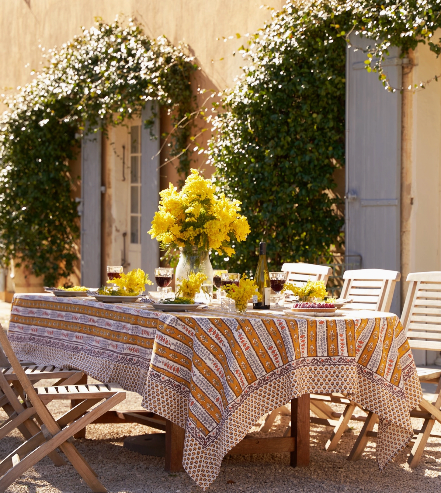 Provence Avignon Dijon & Blue Tablecloth