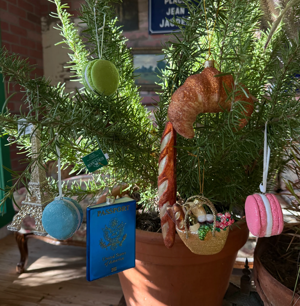 Glass “Passport” Ornament, 4 Inch Travel & Wanderlust Holiday Decor