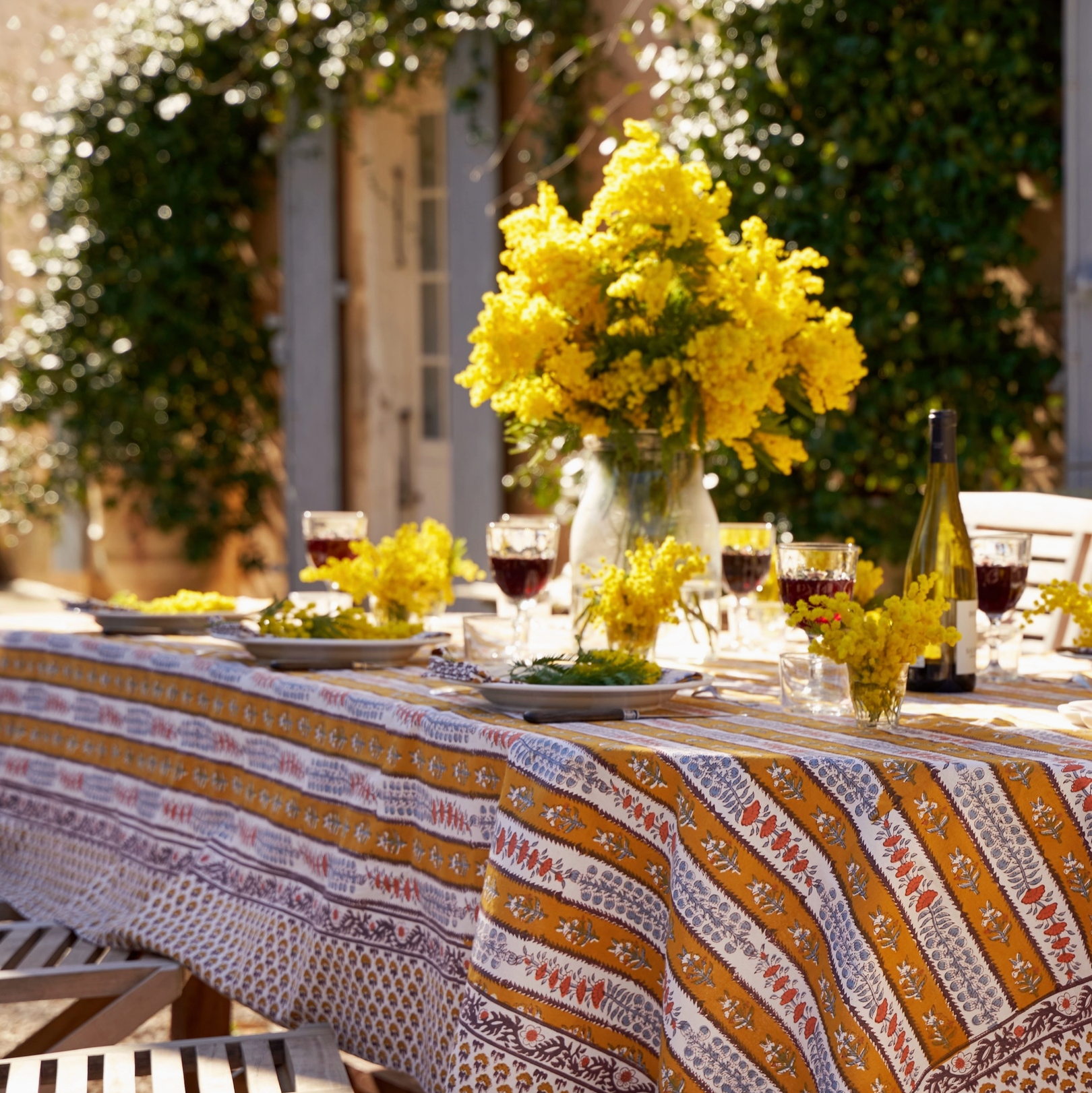 Provence Avignon Dijon & Blue Tablecloth