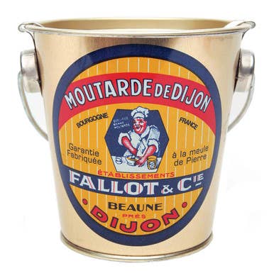 Edmond Fallot Dijon Mustard in a Decorated Metal Pail 16oz