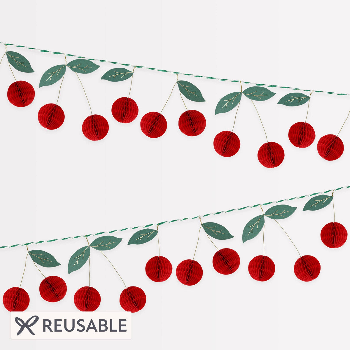Cherry Honeycomb Garland