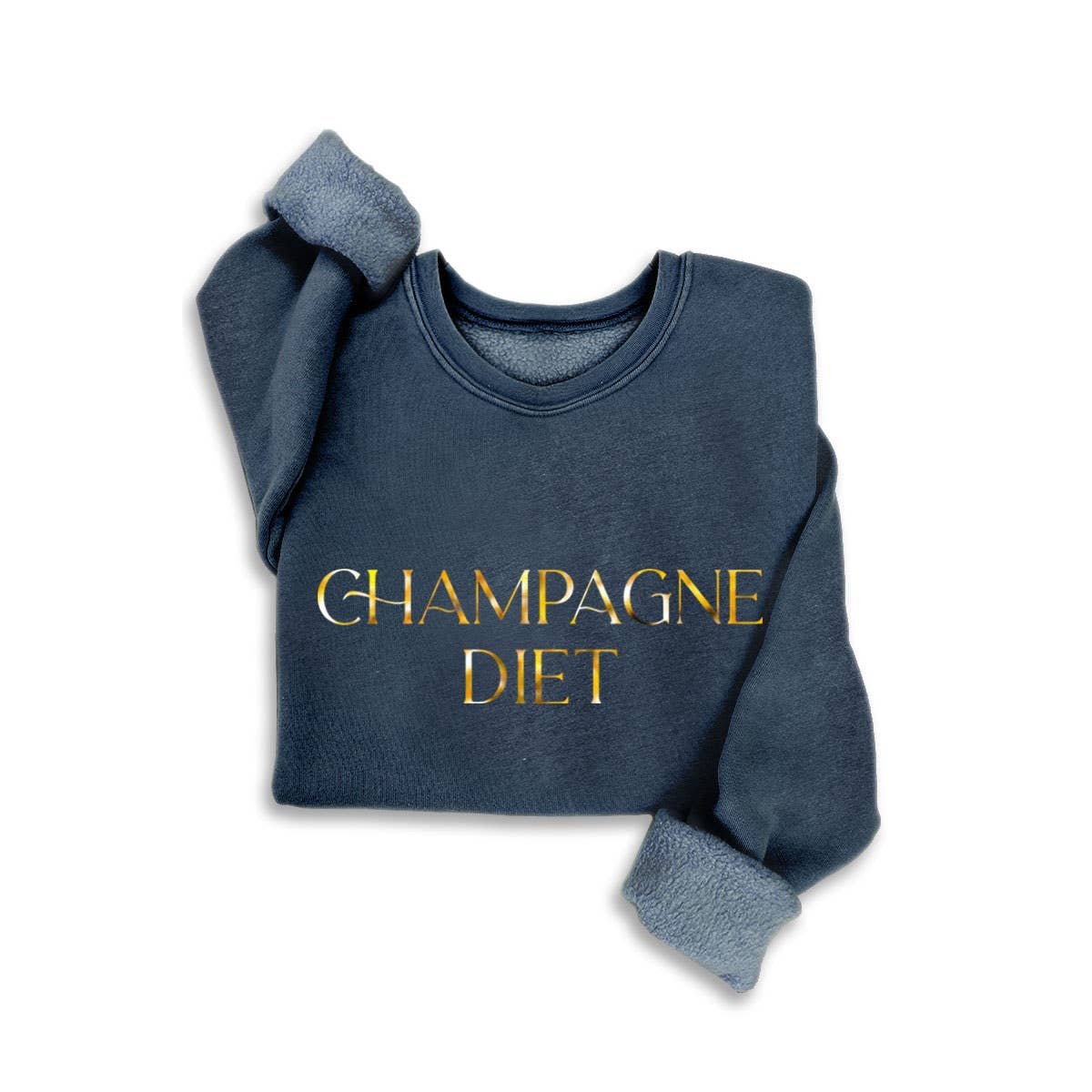 CHAMPAGNE DIET FOIL MINERAL SWEATSHIRTS